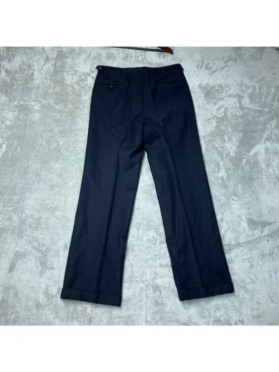 Vtg Polo By Ralph Lauren Men's 42R Double-Breasted Navy Pinstripe Suit JCK113 - Picture 8 of 16